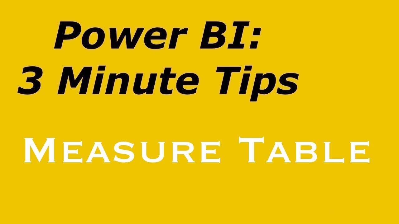  Update New Power BI - Organize Measures with Measure Table