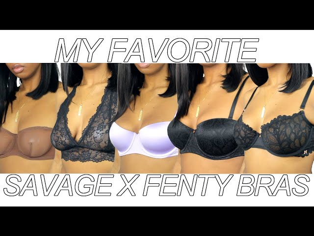 TRY ON HAUL  TOP 10 SAVAGE X FENTY BRAS (IN DEPTH REVIEW