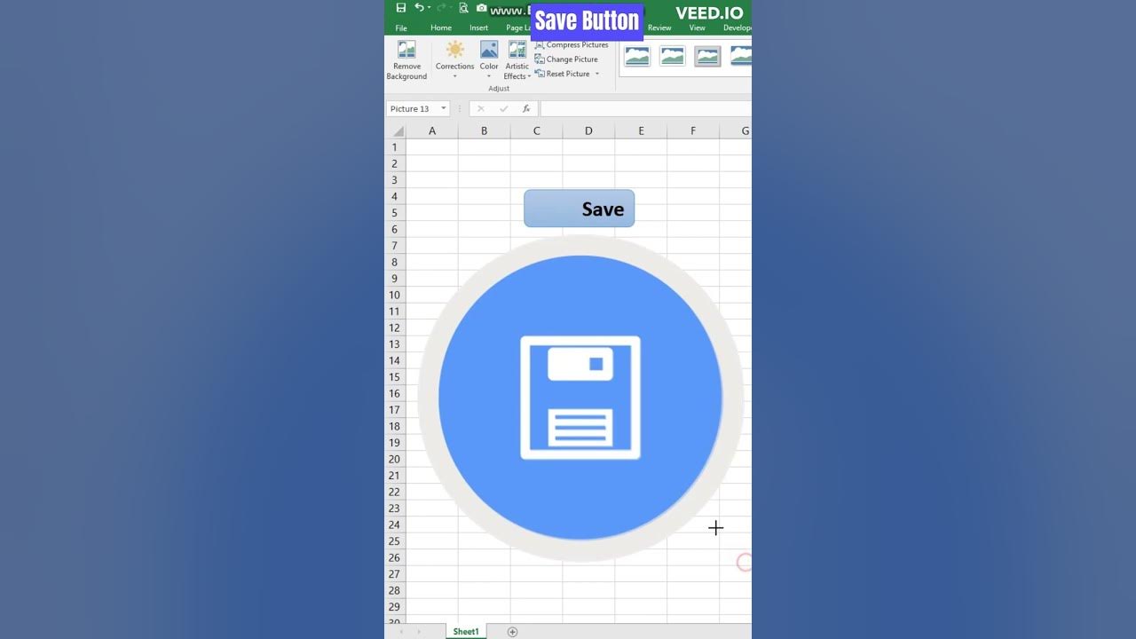 Make cool Save Button with VBA code #shorts #shortvideo #excel # ...