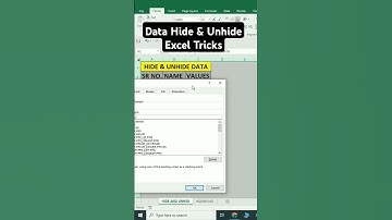 Data Hide & Unhide Excel Tricks #shorts #ytshorts #excelfunction #tricks #exceltutorial