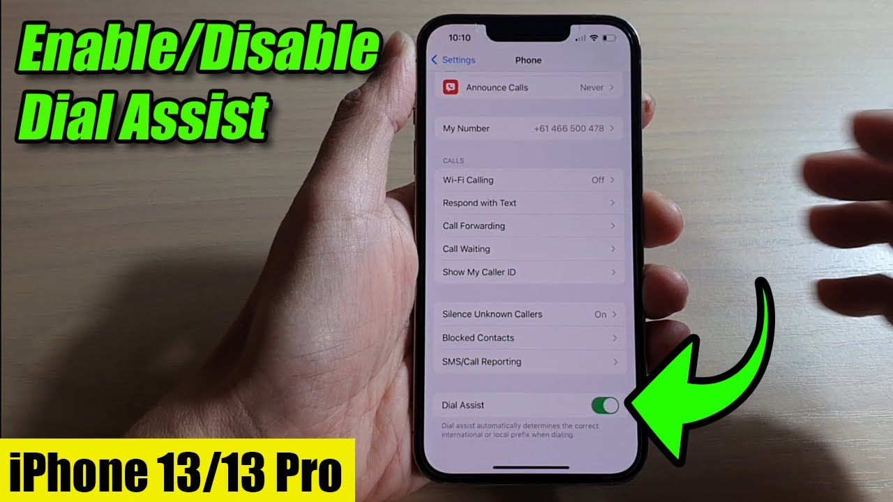 IPhone 13 13 Pro How To Enable Disable Dial Assist YouTube