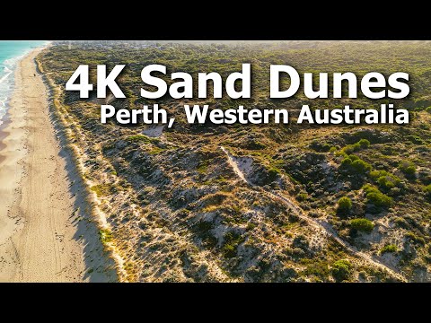 4k Sand Dunes at Swanbourne Beach, Perth, Western Australia