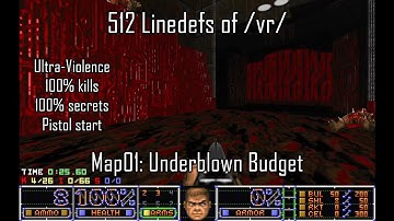 Doom II: 512 Linedefs of /vr/ - Map01: Underblown Budget (UV-MAX)