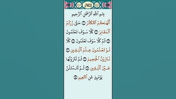 سورة التكاثر بصوت القارئ الشيخ سعد الغامدي