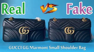 Unboxing and Review || Gucci GG Marmont Small Shoulder Bag Real VS Fake