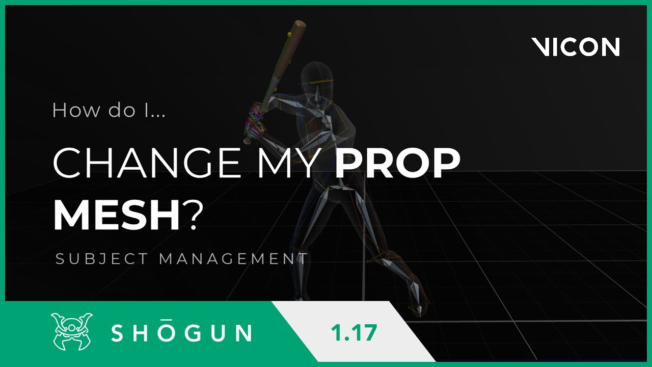 How do I change my prop mesh in Vicon Shōgun Live and Shōgun Markerless?
