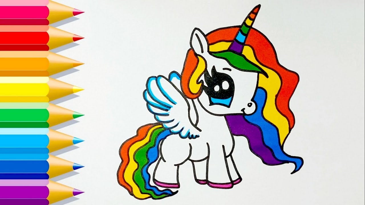 Top 85+ imagen arcoiris dibujos de unicornios