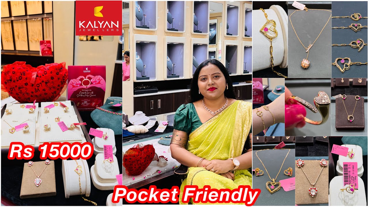 Rs 15000 pocket friendly light weight jewellery from Kalyan jewellers, Ranchi for Valentines Day ♥️