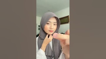 Tutorial hijab pashmina plisket menutup dada
