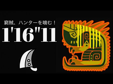 MHWI 歴戦王ドスジャグラス 大剣ソロ 1'16"11 窮賊、ハンターを噛む！/Arch Tempered GreatJagras Greatsword solo