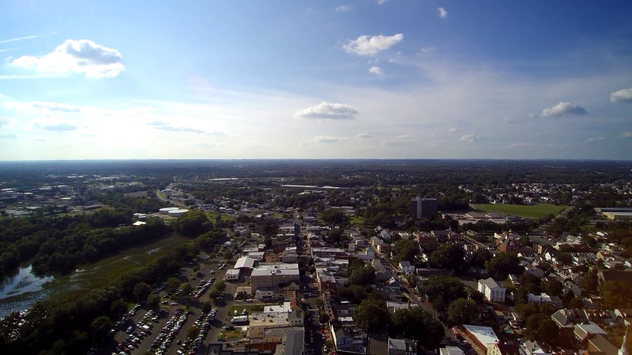Mill Street, Bristol Borough, Pa from the Drone