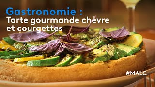 Gastronomie : tarte gourmande chèvre et courgettes