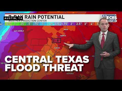 Flash Flood Threat for Central Texas: Up to 5 Inches of Rain Possible This Week