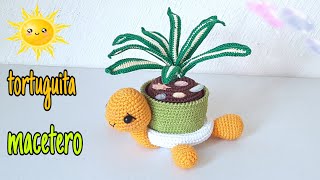 MACETERO TORTUGUITA AMIGURUMI FACIL / TUTORIAL PASO A PASO  ( SEGUNDA PARTE  )