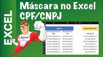 CPF e CNPJ COM MÁSCARA NO EXCEL