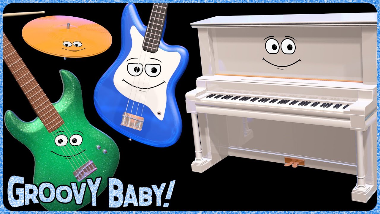 “Rock n’ Roll!” – Baby Sensory Music Video – Nifty Animated Instruments Playing Most Excellent Music