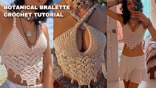 Easy Crochet Top Tutorial | The Botanical Bralette | BAECROCHETT | cute boho crochet top