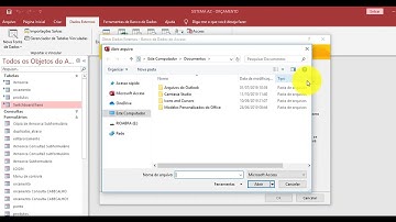 Vincular tabela no Access, simples, rápido e fácil. Desvincule a tabela do arquivo que será usado.