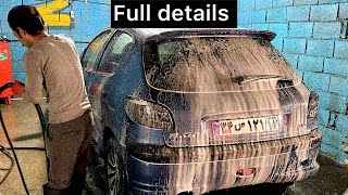 Washing the beautiful Peugeot 206 car|Car wash |Asmr