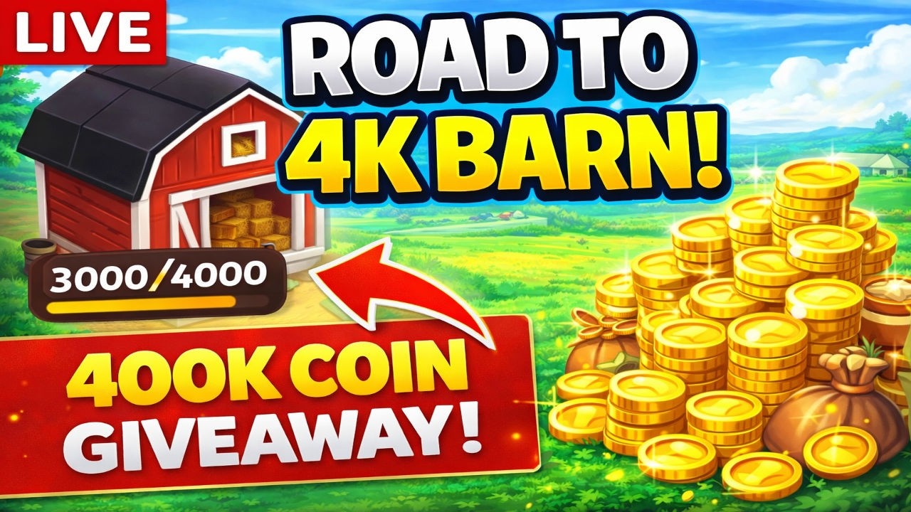 Hay Day Live – Road to 4000 Barn Storage | 400K Coin Giveaway at 400 Subs