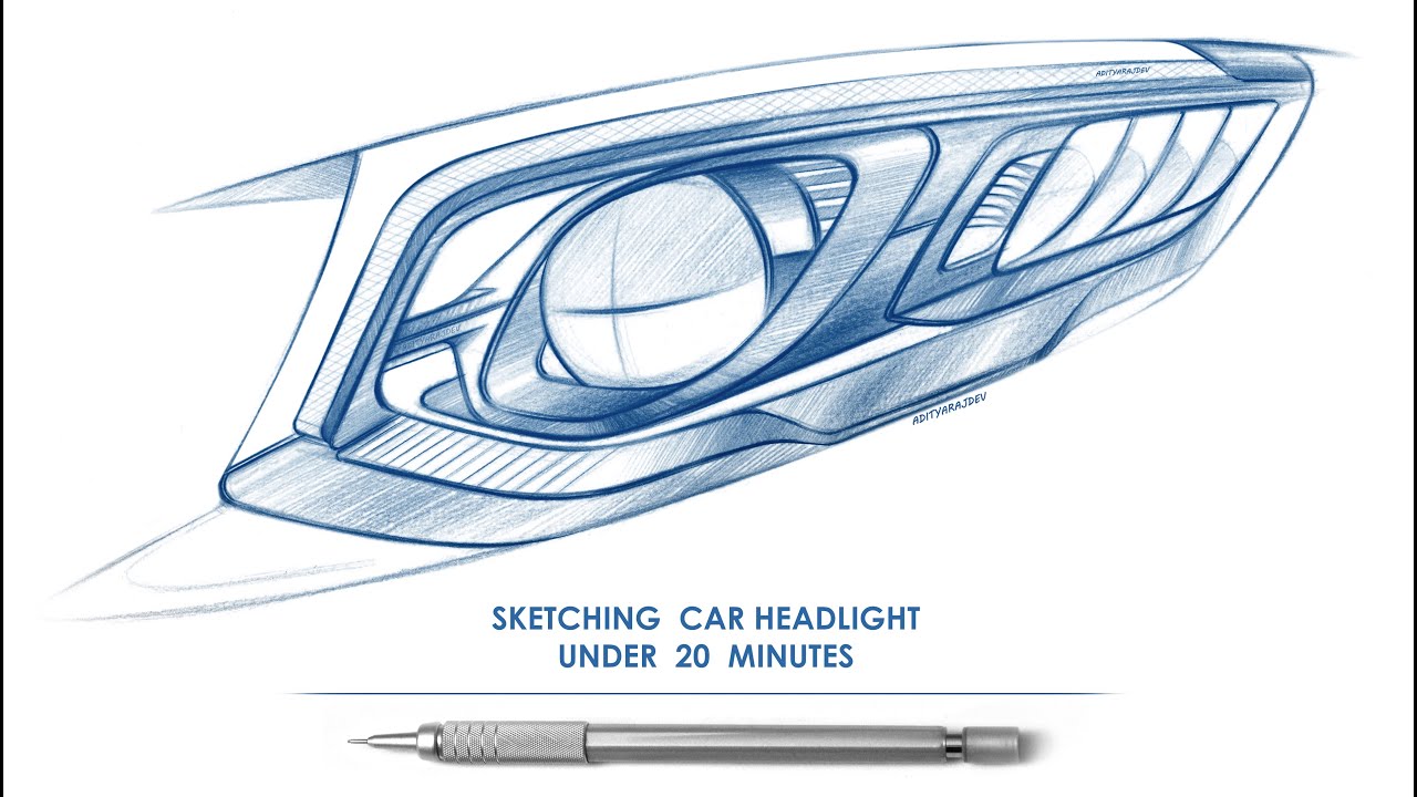 Sketches reveal design details of new Škoda Scala and Kamiq headlights -  Škoda Storyboard