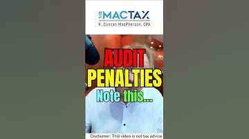AUDIT PENALTIES...Note this...