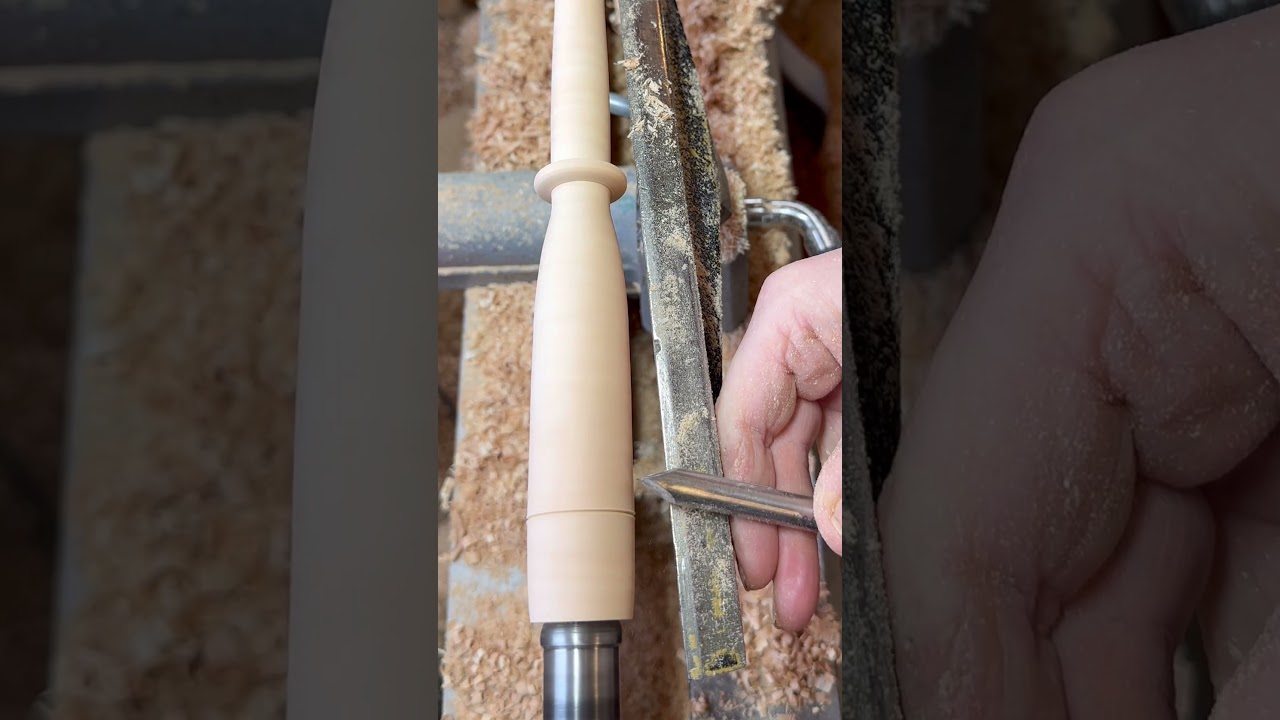 Turning an Ash Wood Spurtle - Making these gives you lots of skew chisel planing practice.