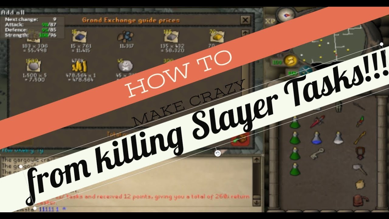 OSRS HOW TO MAKE MONEY WITH SLAYER!!!! YouTube