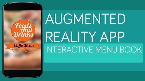 Interactive Menu Book - Augmented Reality App