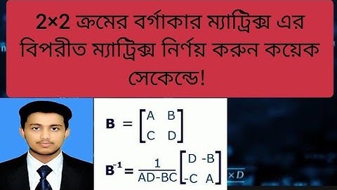 Inverse Matrix Part 01 | বিপরীত ম্যাট্রিক্স পর্ব ০১ |