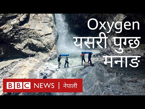 अक्सिजन सिलिन्डर यसरी पुग्छ मनाङ अस्पताल