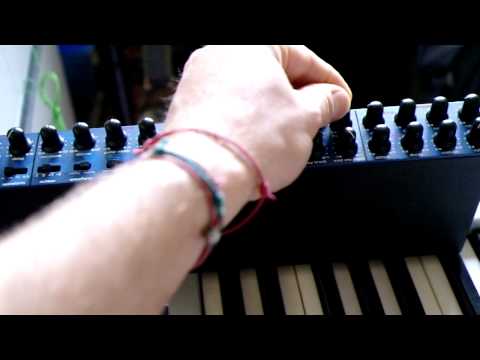 Messing around with Novation A-station on Pink Floyd's "On the run" sequence