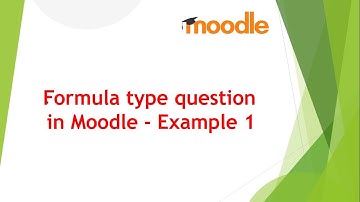 Simple Formula type question in Moodle