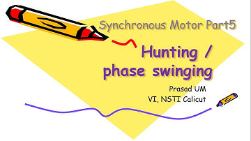 Sychronous motor Part 5 : Hunting / Phase swinging