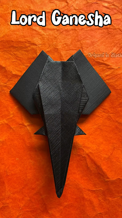Origami Lord Ganesh or Elephant Head | Paper Ganesh | Origami in Black #paperganesh #origamielephant