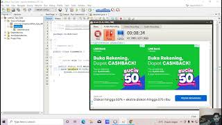 Bagian A. membuat dan menampilkan elemen array menggunakan 8 tipe data primitiv java.