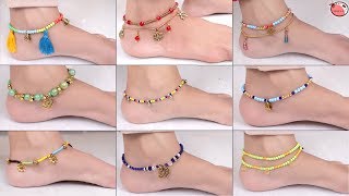 10 Fancy !!! Anklet Making Ideas || DIY Payal Making at Home !!!