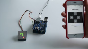 [PHPoC Shield] 8X8 matrix LED Snake game (Smartphone motion)