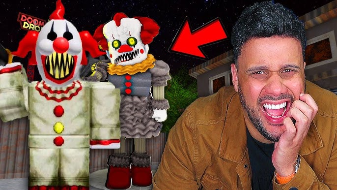 ESCAPE DO PALHAÇO IT NO PARQUE DE DIVERSÕES DE HALLOWEEN NO ROBLOX!! 