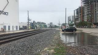Brightline Bright orange making the 2nd run to MiamiCentral station May 19, 2018
