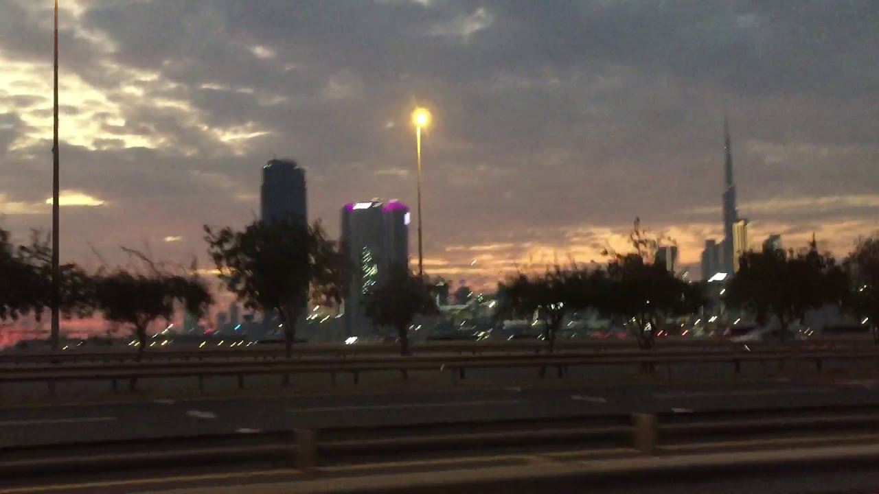 Sunset Glimpse and the Burj Khalifa