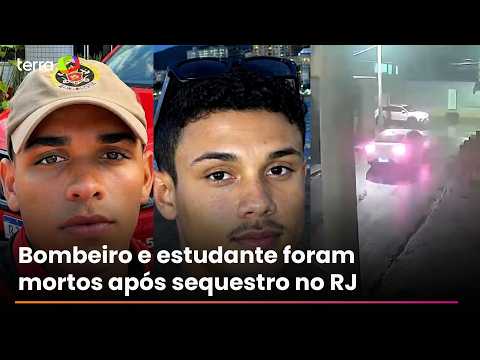Vídeo mostra criminosos abordando carro de bombeiro e estudante que foram encontrados mortos no RJ