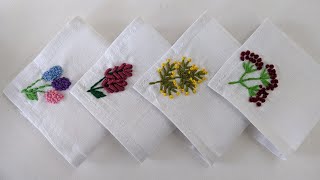 NEW VERY EASY HANDKERCHIEF EMBROIDERY DESIGNS FOR BEGINNERS/rumal designs