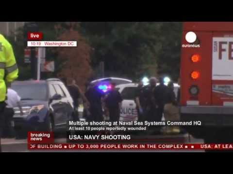 Shooting at Washington Navy Yard: Several wounded, gunman at large (breaking news: recorded live)