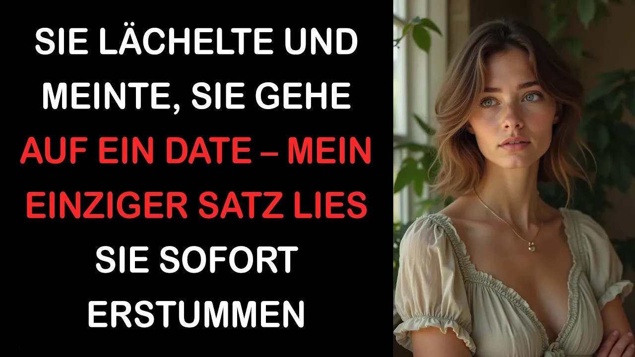 SIE SAGTE, SIE GEHT AUF EIN DATE – MEINE ANTWORT MACHTE SIE SPRACHLOS