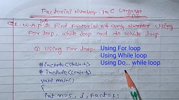 Factorial program in C hindi | Factorial number program