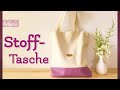 Stofftasche nähen/Tote Bag mit Boden und Innentasche [Untertitel]