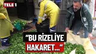 Rize AKP İl Başkanlığı'na çuvalla çay döktüler! Çay üreticilerinden Erdoğan'a tepki