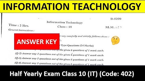 Class 10 It Half Yearly Question Paper 2025 Class10 Information Technology Half Yearly #it402class10