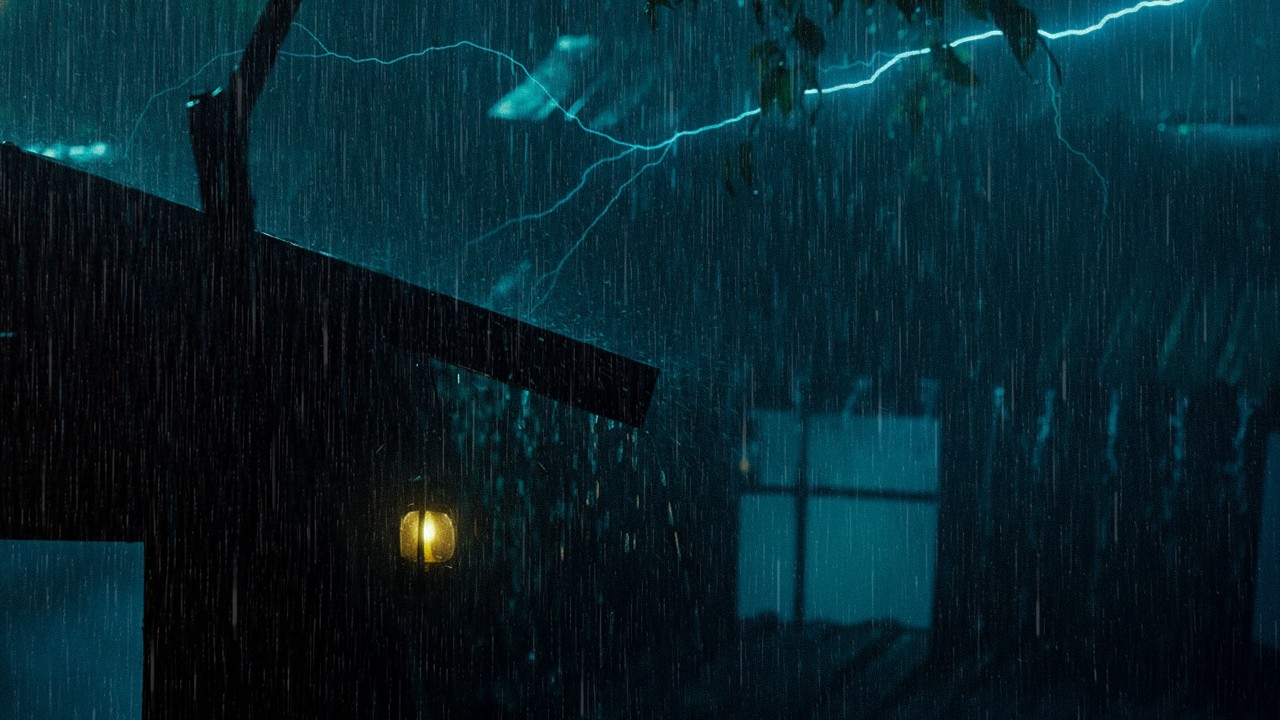 Засыпайте через 3 минуты 🌧️ Сильный дождь и раскаты грома на жестяной крыше для глубокого сна